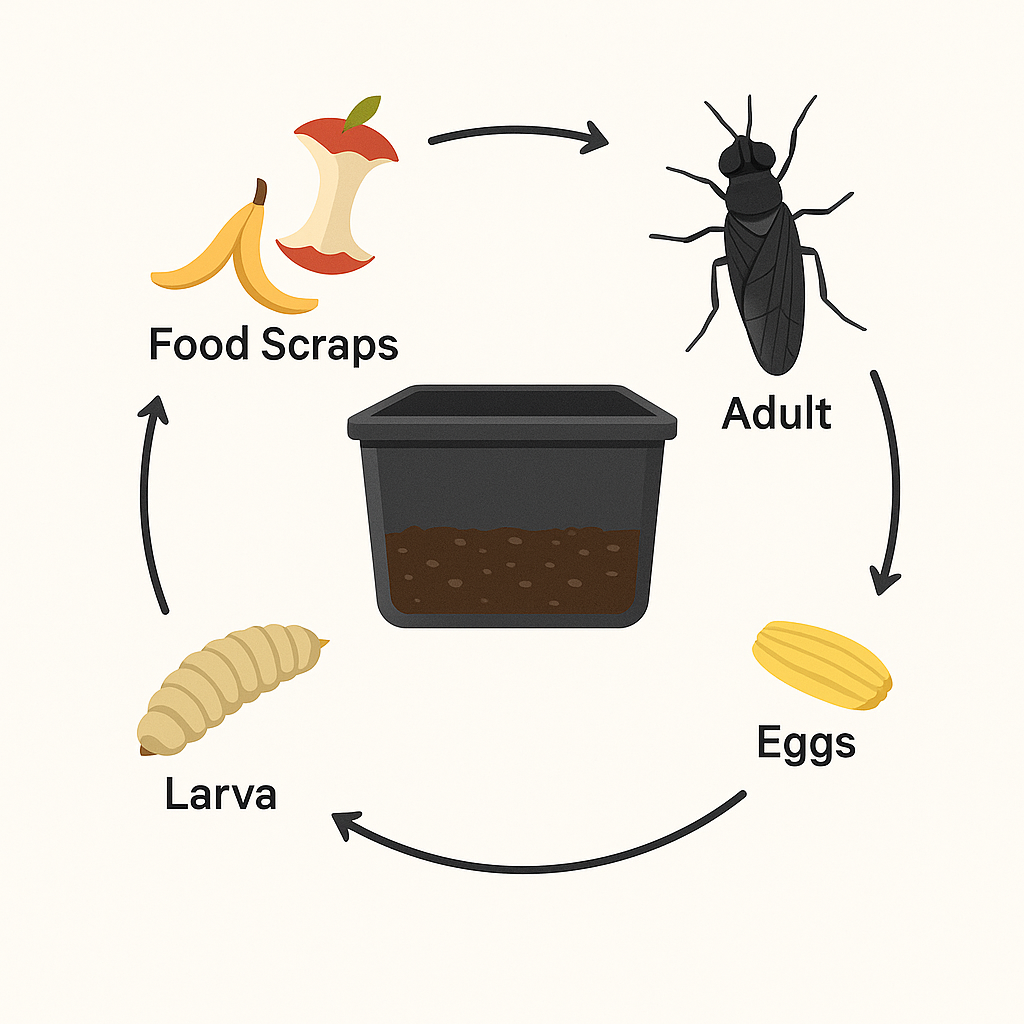 A Guide to Growing Black Soldier Fly Larvae: Turn Food Scraps into Sustainable Feed